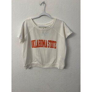Oklahoma State Short Sleeve Raglan Crop Tee Pressbox women size small